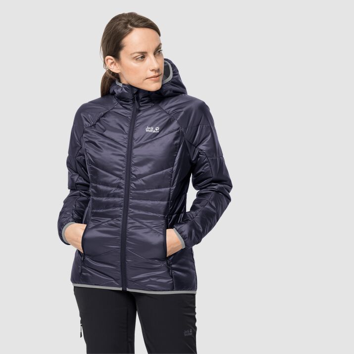 Chamarra Cortavientos Jack Wolfskin Argon Mujer Azul Marino Mexico-2486191